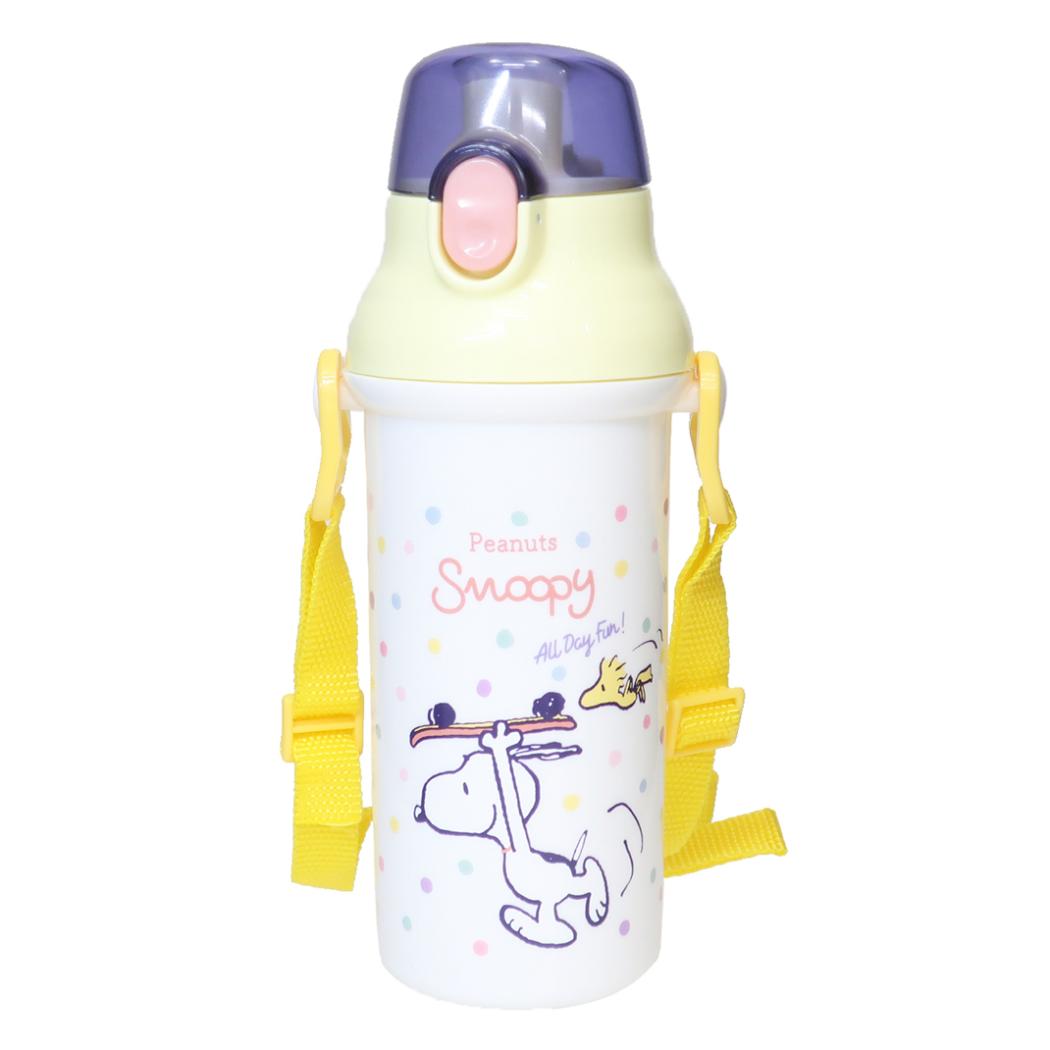 抗菌食洗機対応直飲みプラワンタッチボトル 480ml 水筒 スヌーピー スケートボード ピーナッツ スケーター 子供 遠足 ピクニック