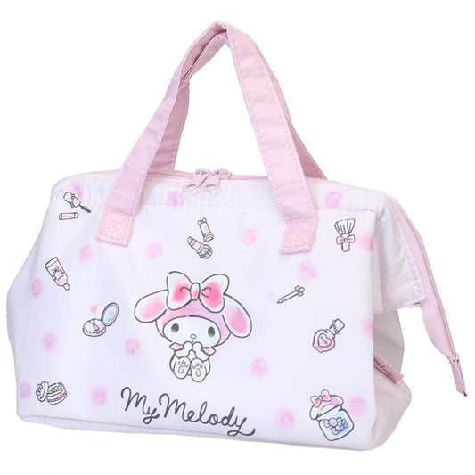 がま口型ランチバッグ お弁当かばん マイメロディ 水彩コスメ サンリオ スケーター 保温 保冷 アルミ蒸着 メール便可