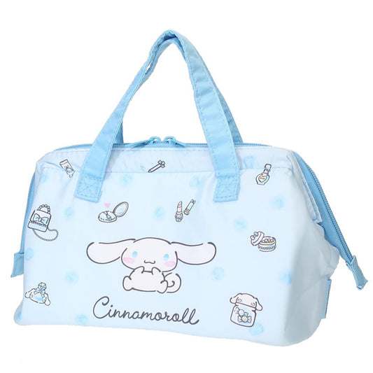 がま口型ランチバッグ お弁当かばん シナモロール 水彩コスメ サンリオ スケーター 保温 保冷 アルミ蒸着 メール便可