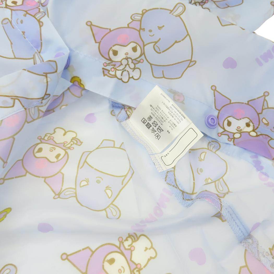 リュック ランドセルが背負えるレインコート 子供用 レインウェア クロミ いつもいっしょのお友だち サンリオ スケーター キッズ 子ども用 雨合羽 メール便可