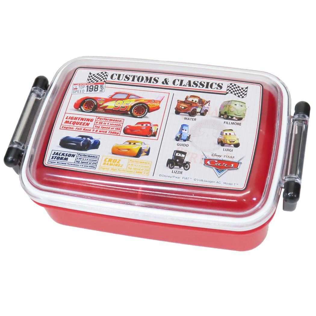 抗菌食洗機対応ふわっとフタタイトランチボックス お弁当箱 カーズ 450ml ディズニー スケーター 一段ランチボックス