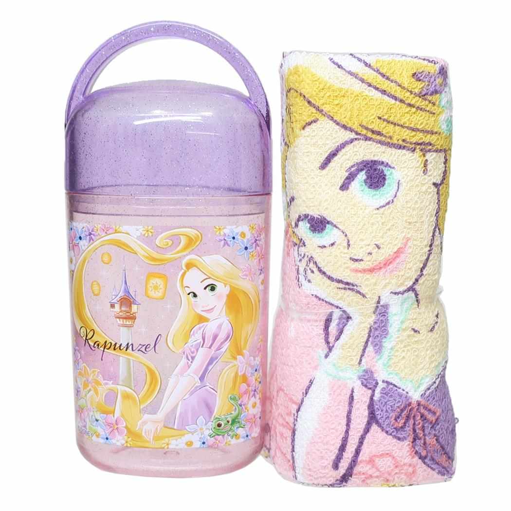抗菌ケース付おしぼり ハンドタオル 塔の上のラプンツェル ディズニープリンセス スケーター おしぼりタオル
