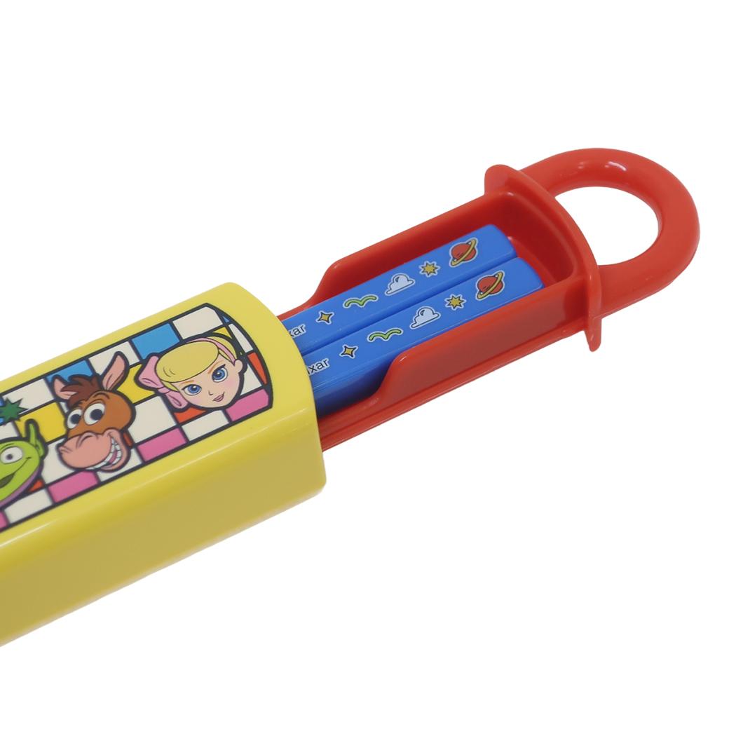 抗菌スライド箸＆箸箱セット 箸16.5cm おはしセット トイストーリー 25 ディズニー スケーター 新学期準備 メール便可