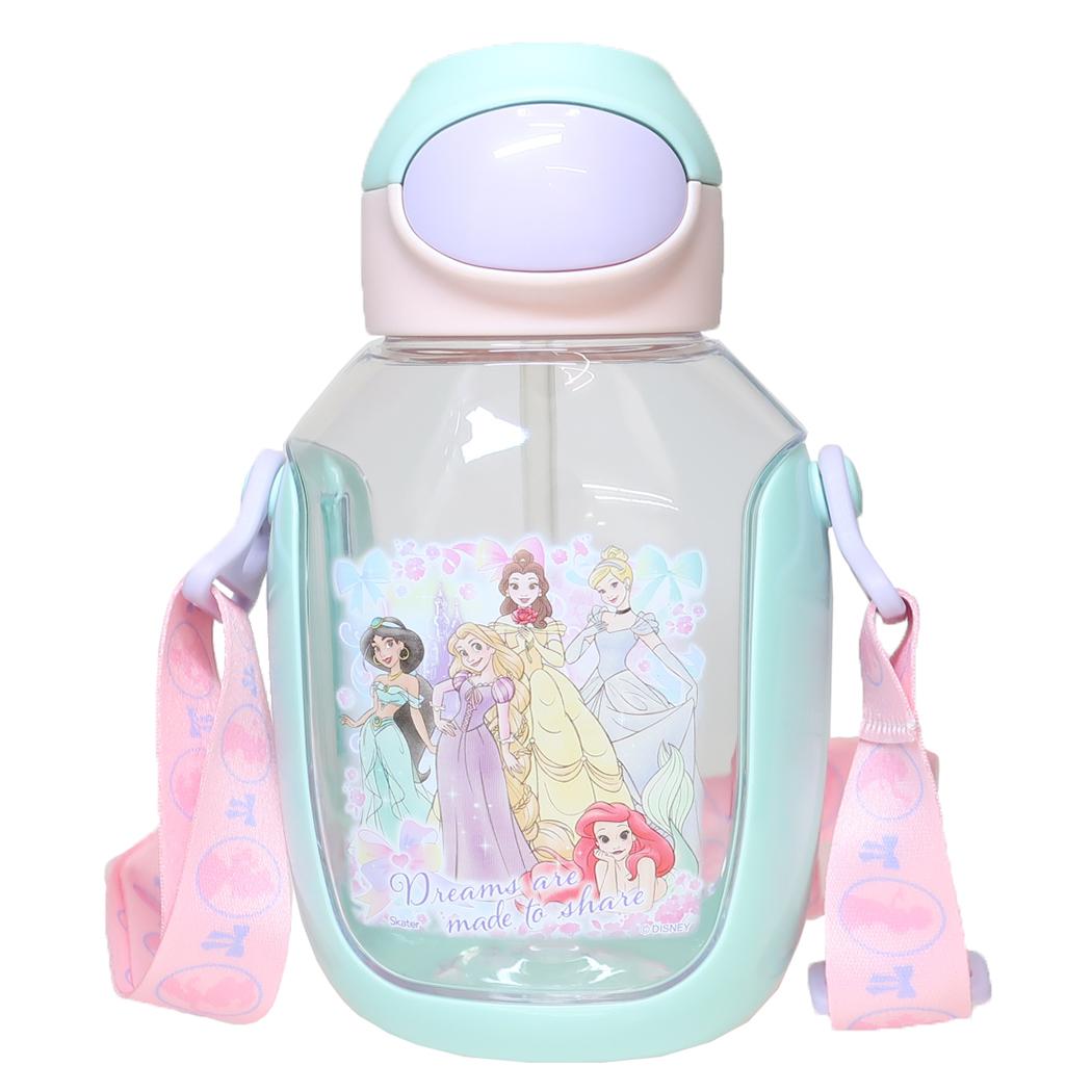 ワンプッシュストローボトル 水筒 ディズニープリンセス 530ml ディズニー スケーター ストロー飲み キッズ