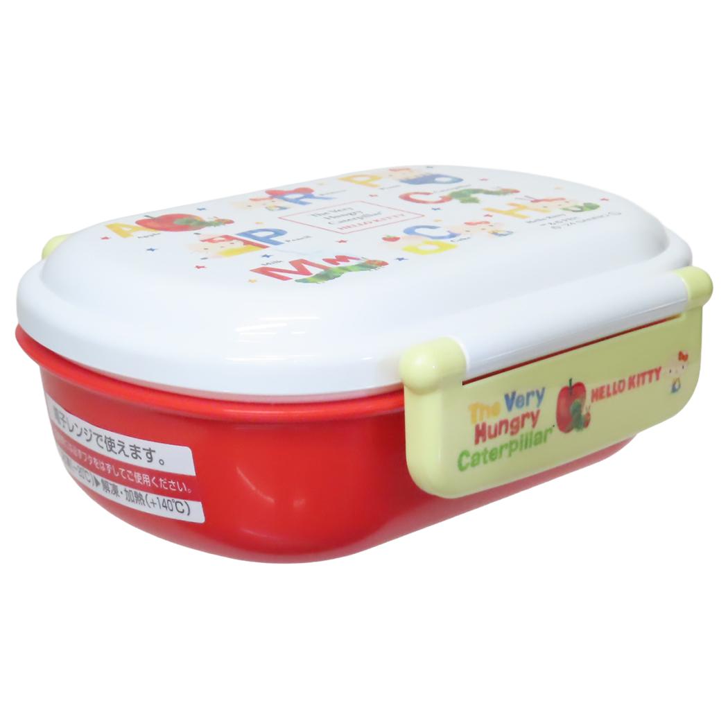 抗菌食洗機対応 ふわっとフタタイトランチボックス お弁当箱 はらぺこあおむしxハローキティ 360ml サンリオ スケーター 一段ランチボックス