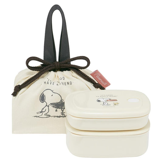巾着付ランチセット ランチグッズセット スヌーピー バッジ ピーナッツ スケーター ランチランチ雑貨