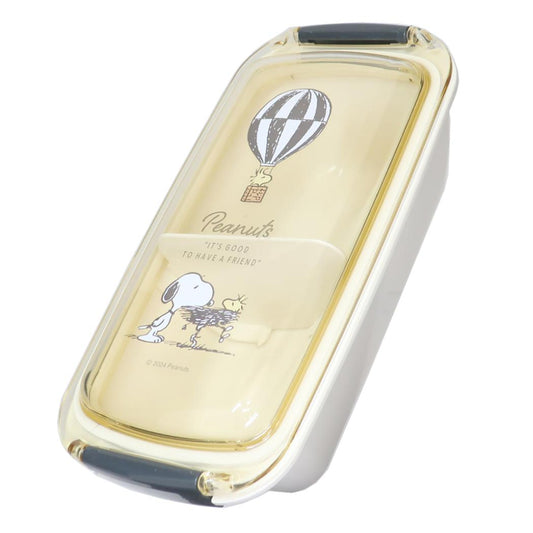 ふわっとタイトランチボックス お弁当箱 スヌーピー バッジ ピーナッツ スケーター 一段ランチボックス