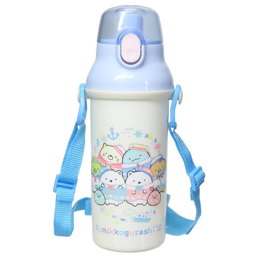 抗菌食洗器対応直飲プラワンタッチボトル 水筒 すみっコぐらし 480ml しろくまのふるさと サンエックス スケーター 子供 遠足