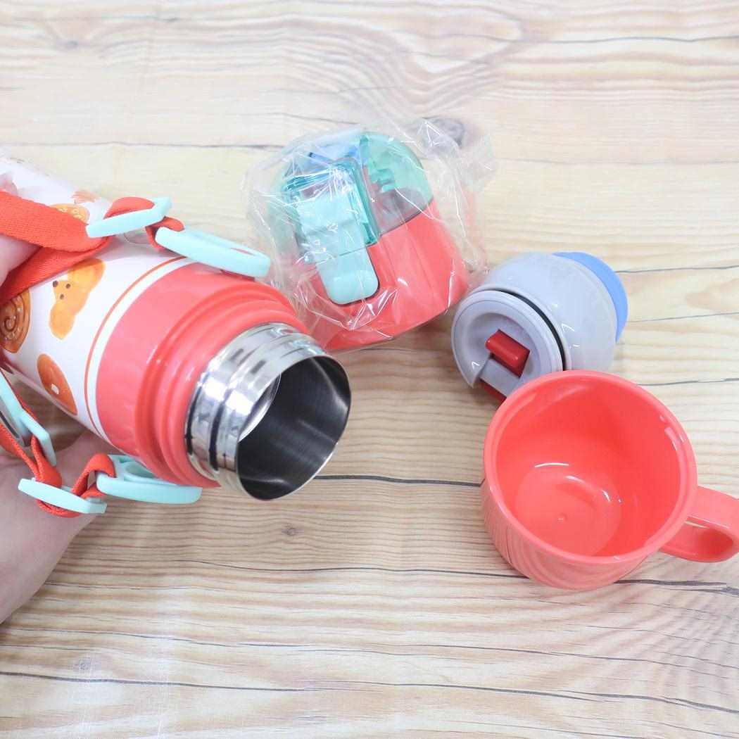 超軽量コンパクト2WAYステンレスボトル 直飲み470ml コップ飲み430ml 保温保冷水筒 パンどろぼう スケーター 直飲み コップ飲み 絵本