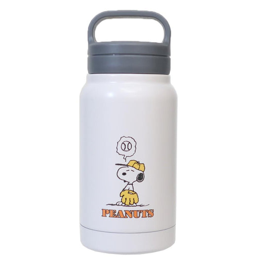 スクリューハンドル付マグボトル 350ml 保温保冷水筒 スヌーピー BASE BALL ピーナッツ スケーター 直飲み ステンレス マイボトル