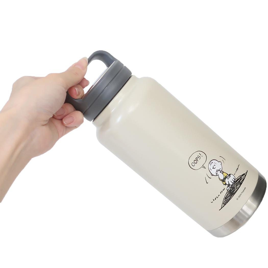 スクリューハンドル付マグボトル 1000ml 保温保冷水筒 スヌーピー BASE BALL ピーナッツ スケーター ランチ