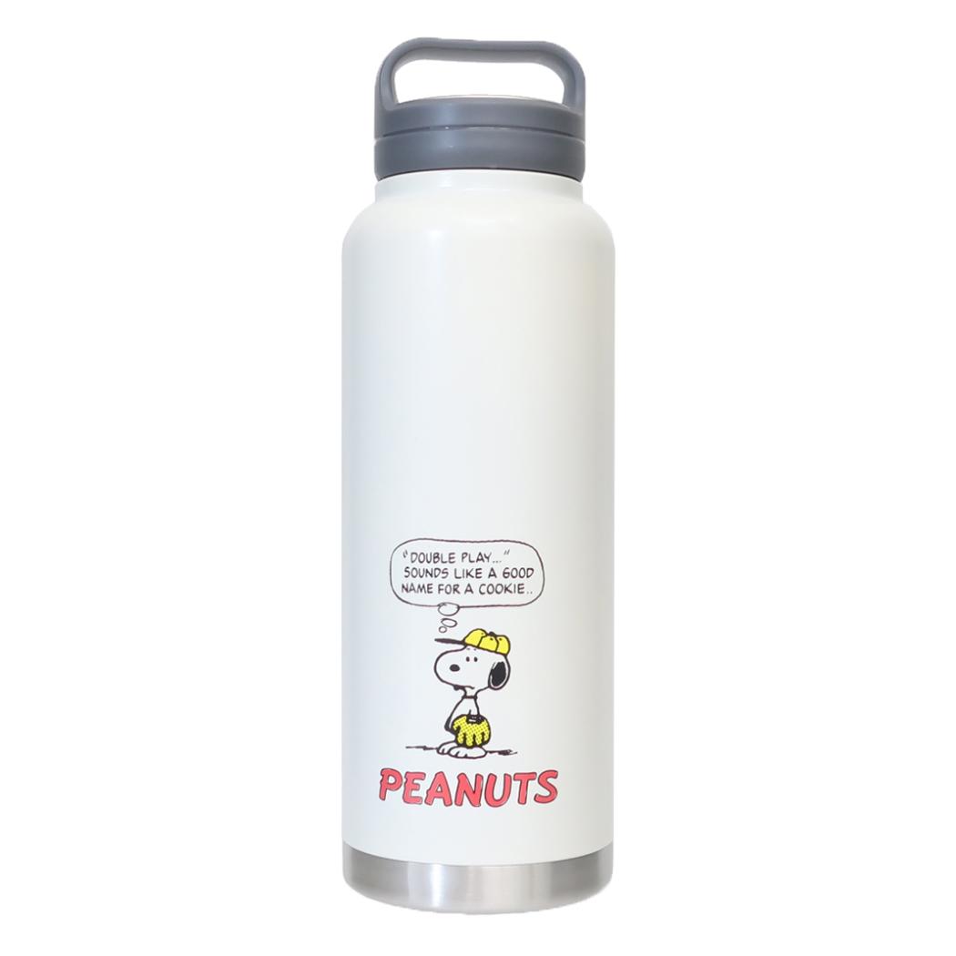 スクリューハンドル付マグボトル 1200ml 保温保冷水筒 スヌーピー BASE BALL ピーナッツ スケーター ランチ