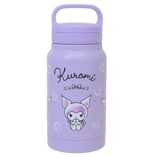 スクリューハンドル付マグボトル 350ml 保温保冷水筒 クロミ 水彩コスメ サンリオ スケーター 直飲み ステンレス マイボトル