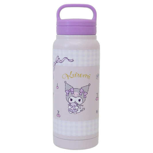 スクリューハンドル付マグボトル 500ml 保温保冷水筒 クロミ ふわふわぬいぐるみハグ サンリオ スケーター 直飲み ステンレス マイボトル