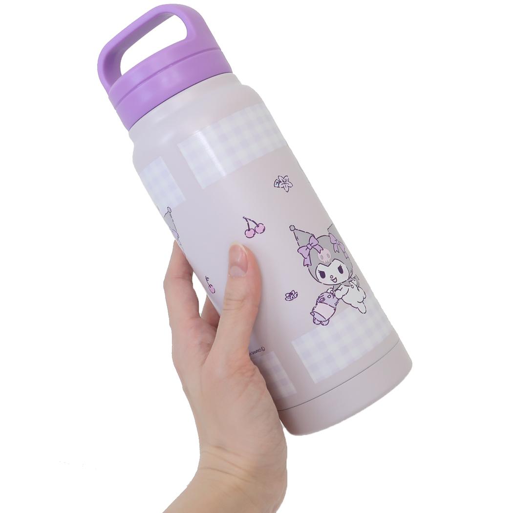 スクリューハンドル付マグボトル 500ml 保温保冷水筒 クロミ ふわふわぬいぐるみハグ サンリオ スケーター 直飲み ステンレス マイボトル