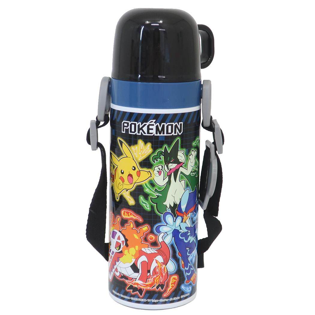 超軽量コンパクト2WAYステンレスボトル 保温保冷水筒 ポケットモンスター 25 ポケモン スケーター 子ども用 ワンプッシュ ワンタッチ