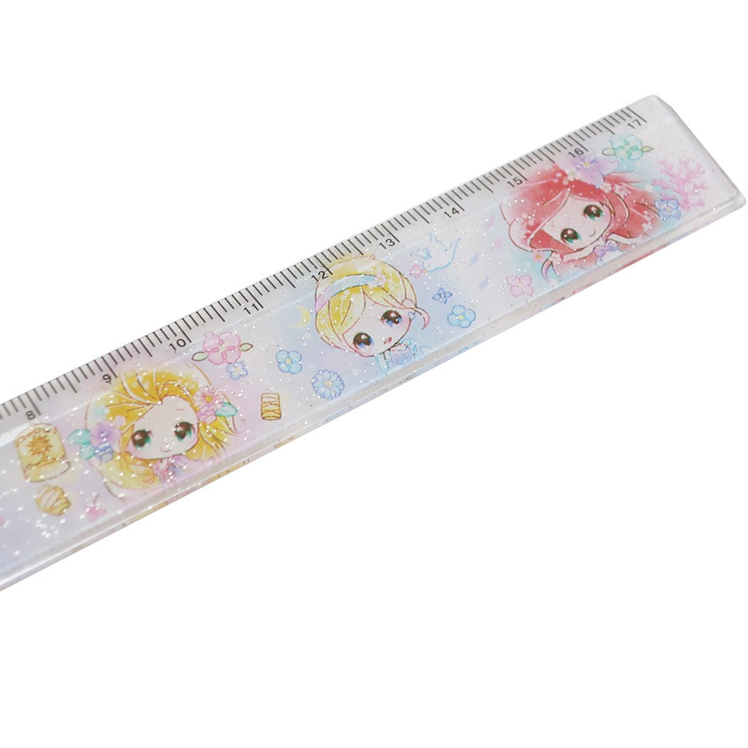 スリム 17cm 定規 ものさし ディズニープリンセス 新入学 ディズニー クラックス 新学期準備文具 メール便可