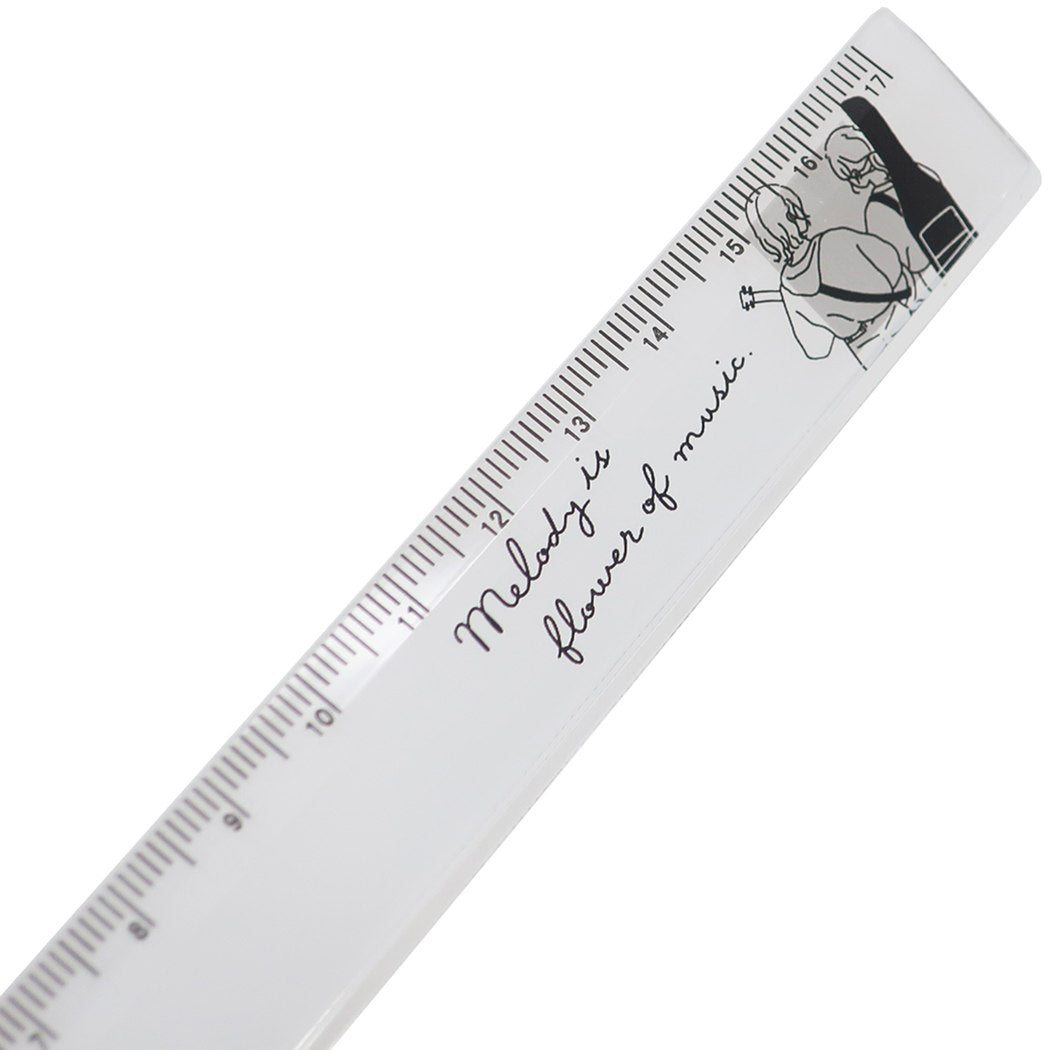 ニュアンスライン ものさし スリム 17cm 定規 ガールズバンド クラックス 新学期準備文具 小学生 中学生 高校生 女の子 かわいい メール便可