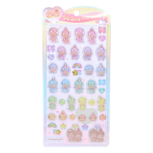 モンチッチ シールシート うるちゅるポップシール カラフル デコレーション デコシール クラックス