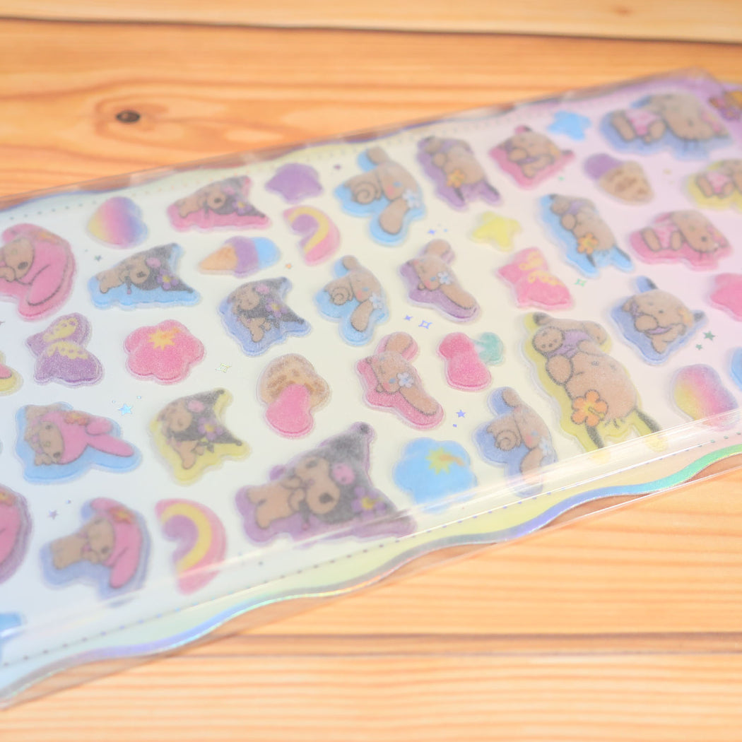 【お一人様1つ限り】サンリオキャラクターズ シールシート  コットンパフィーシール 2 デコレーション デコシール Sanrio クラックス