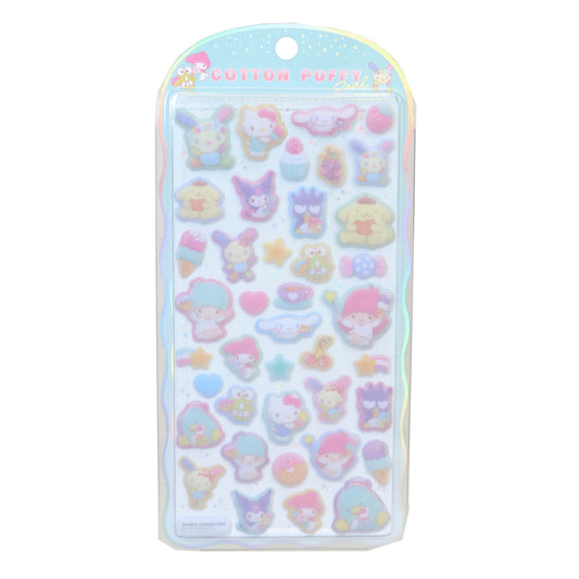 サンリオキャラクターズ シールシート 【お一人様1つ限り】 コットンパフィーシール 3 デコレーション デコシール Sanrio クラックス