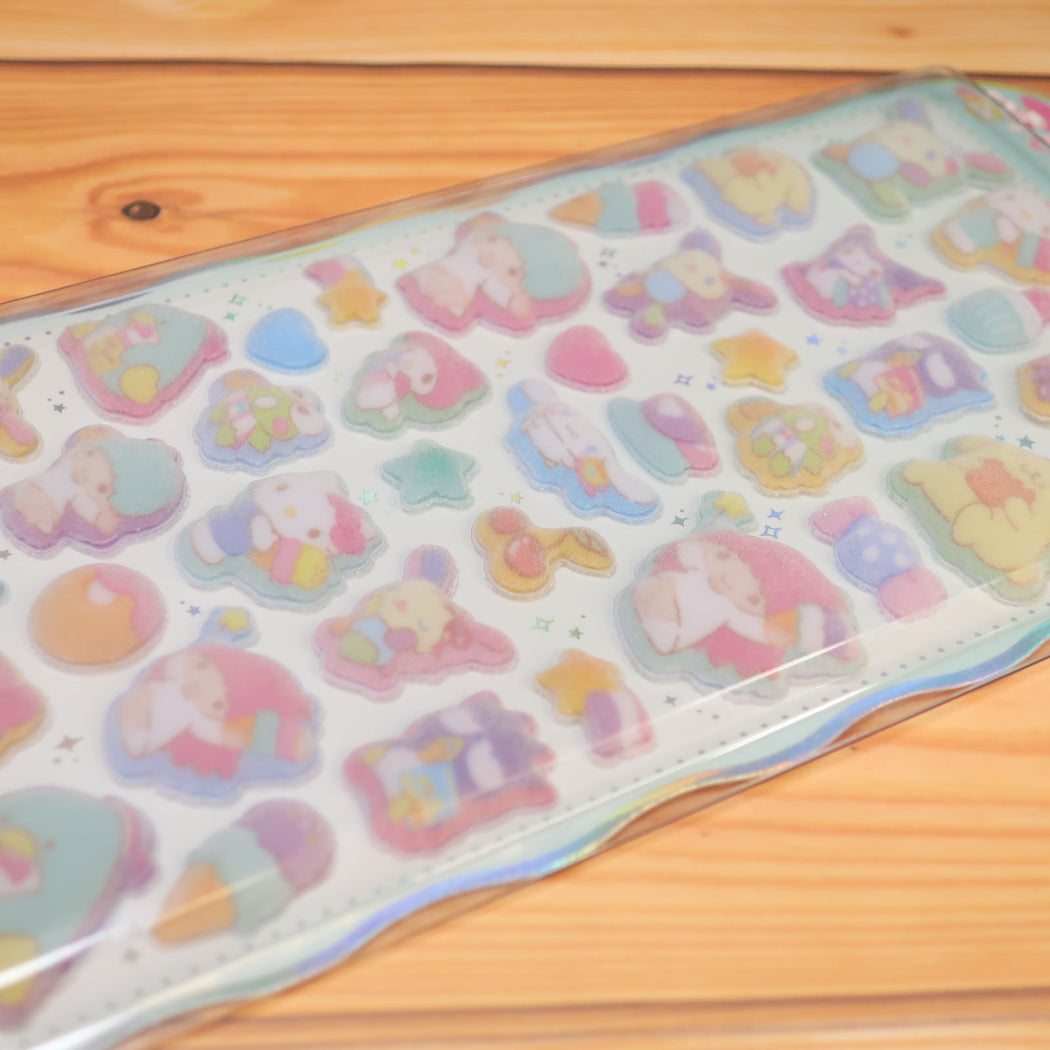 【お一人様1つ限り】サンリオキャラクターズ シールシート  コットンパフィーシール 3 デコレーション デコシール Sanrio クラックス