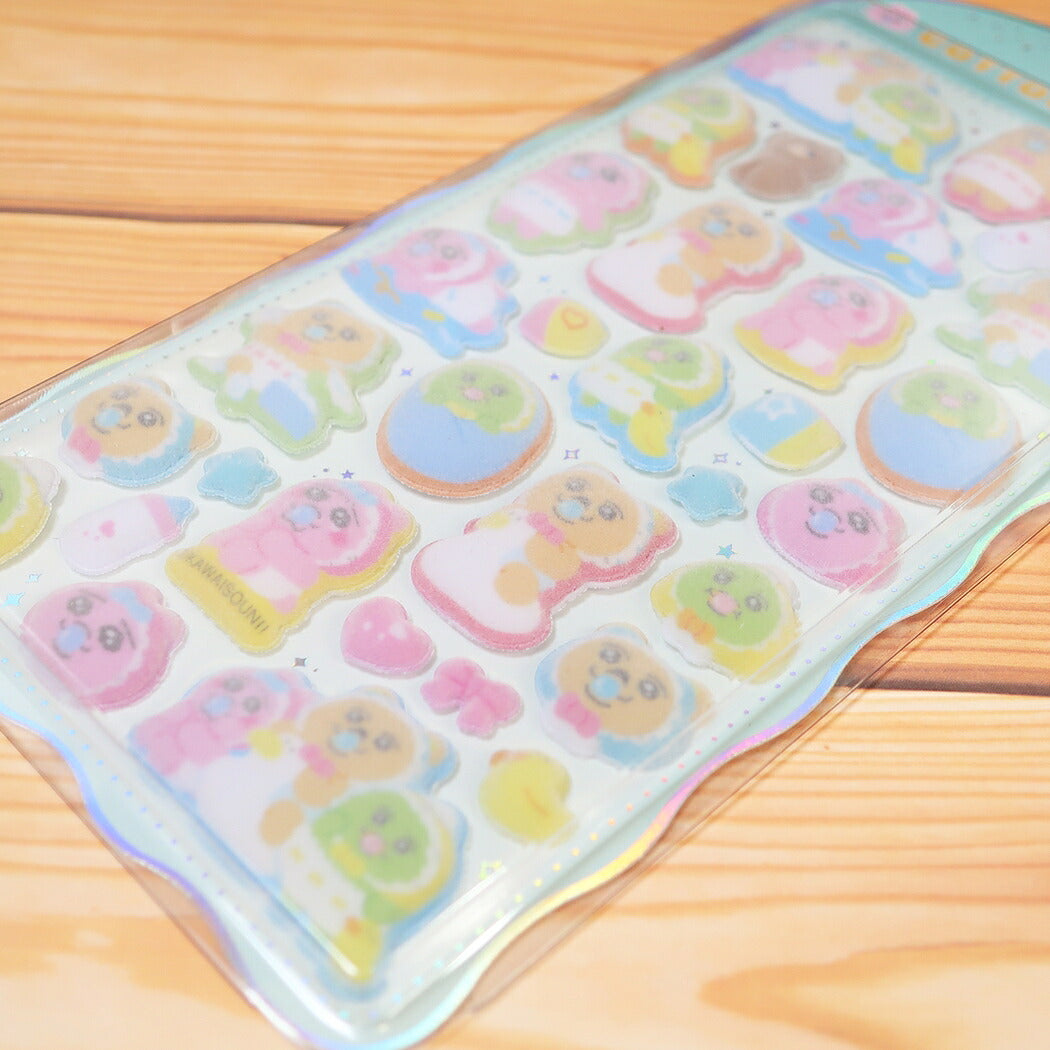 【お一人様1つまで】おぱんちゅうさぎ シールシート コットンパフィーシール おぱんちゅうさぎ2 クラックス