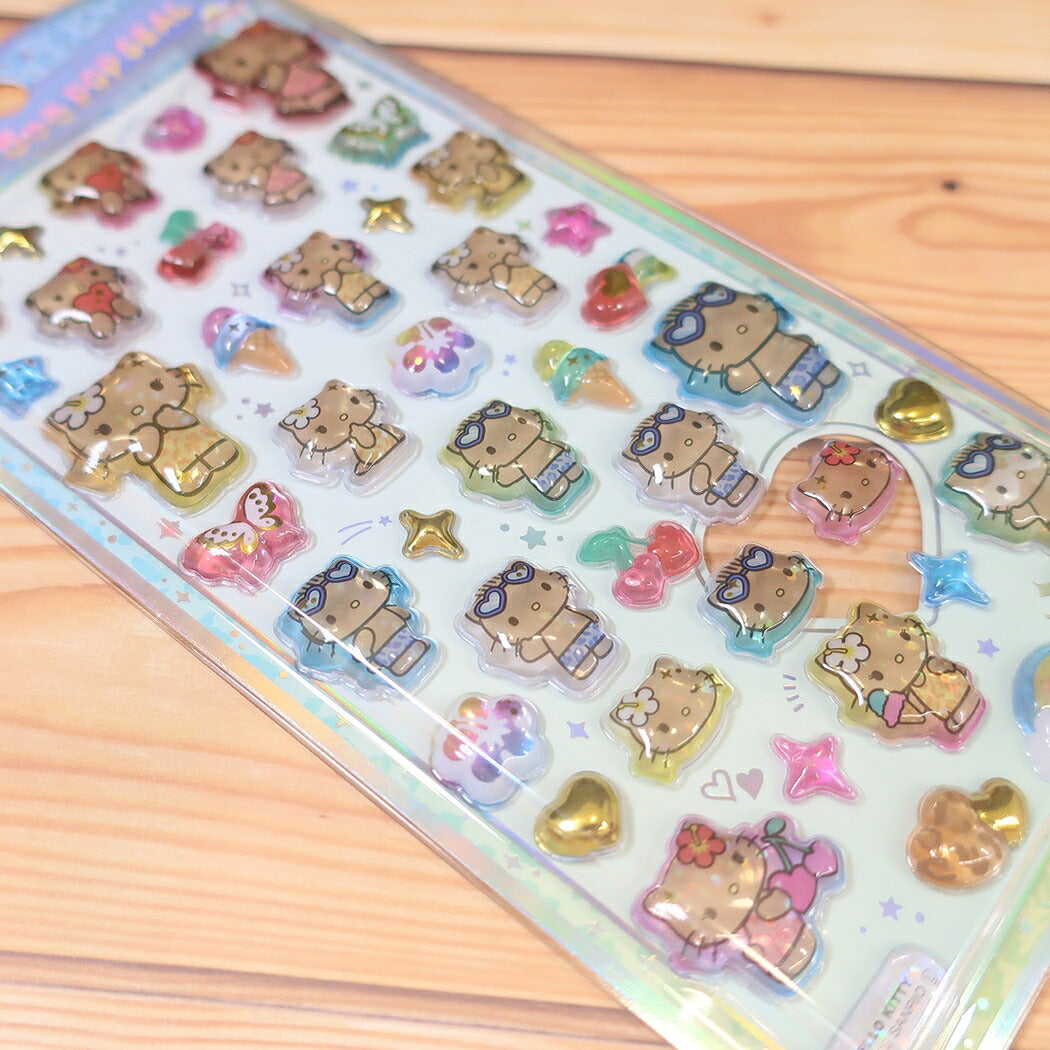 【お一人様1つまで】ハローキティ シールシート うるちゅるポップシール ハローキティ バカンス サンリオ クラックス