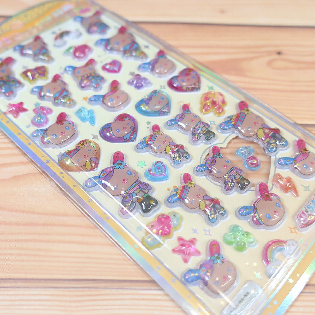 【お一人様1つまで】ウサハナ シールシート うるちゅるポップシール ウサハナ ポップギャル サンリオ クラックス
