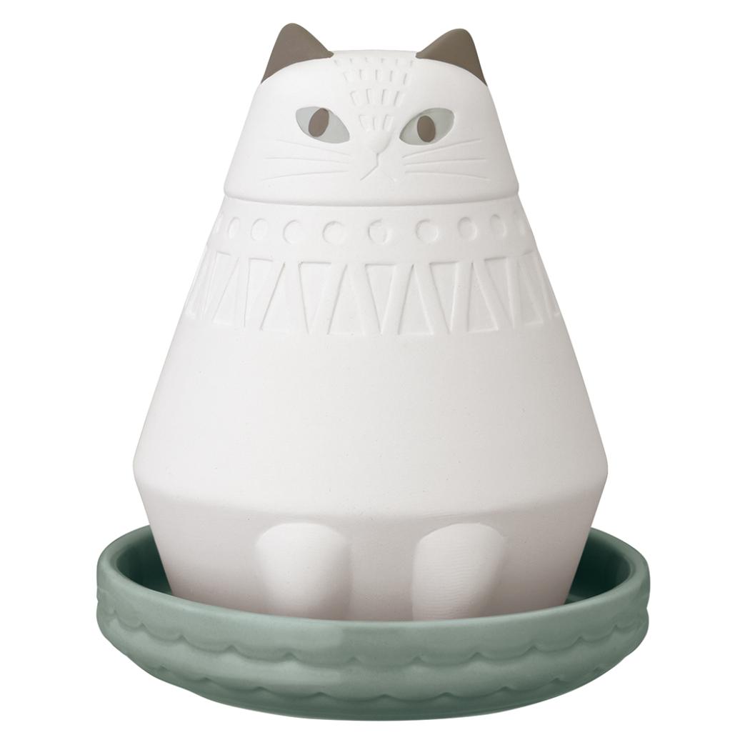潤いマスコット 加湿器 fikalycka CAT デコレ 素焼き エコ電源不要 自然気化式 インテリア