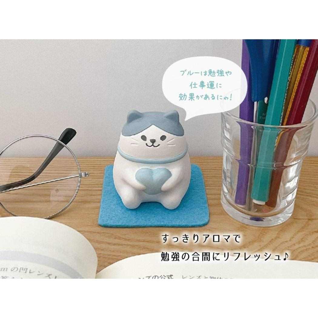 風水ねこアロママスコット リラックス雑貨 ハッチー 仕事＆勉強運 猫 デコレ プレゼント インテリア