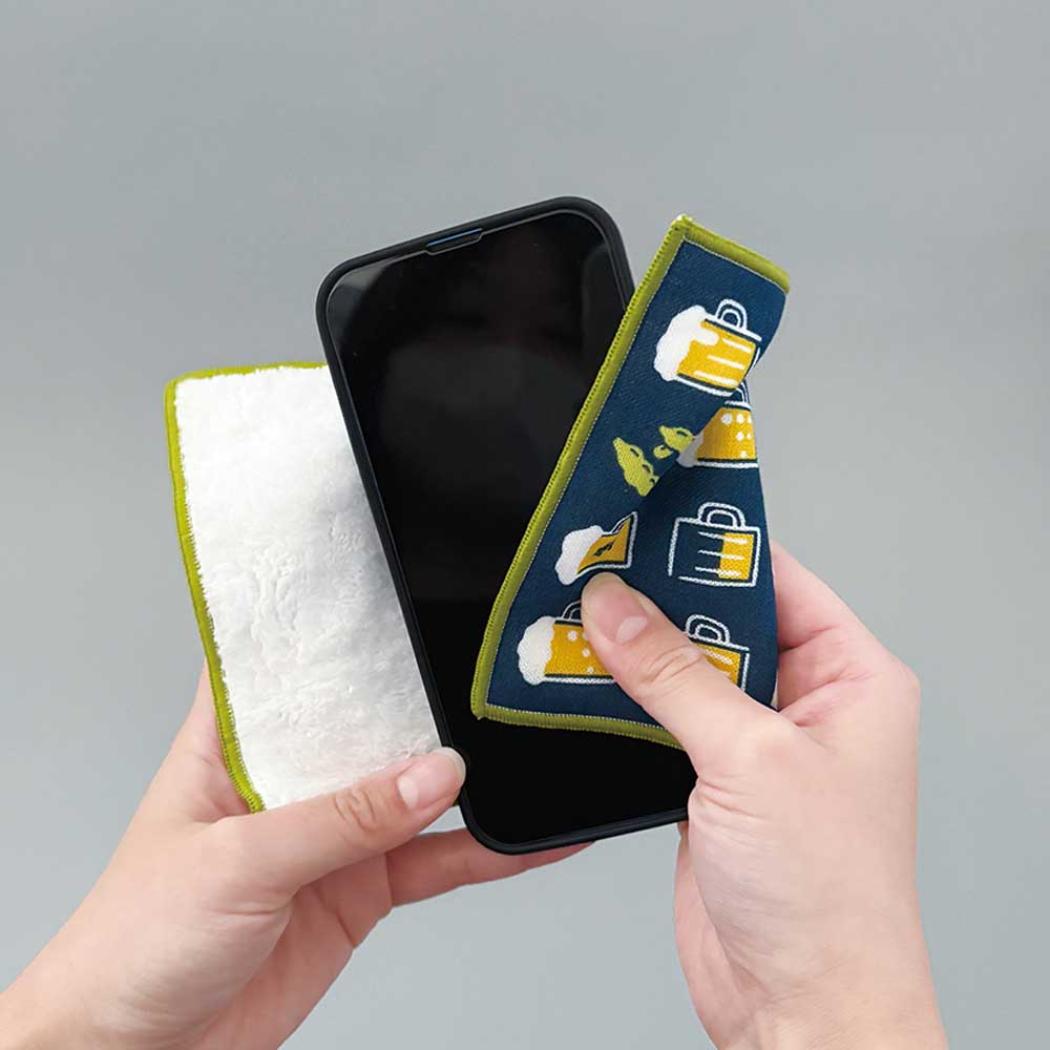 ミニタオル スマートハンカチ ビール デコレ プレゼント クリーナークロス グッズ メール便可 シネマコレクション