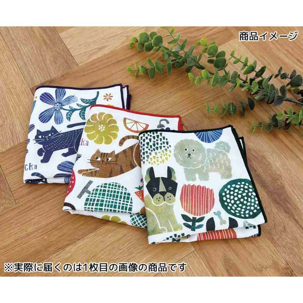 fikalycka ミニタオル ハンカチ 犬 デコレ プレゼント 吸水性 速乾性 グッズ メール便可 シネマコレクション
