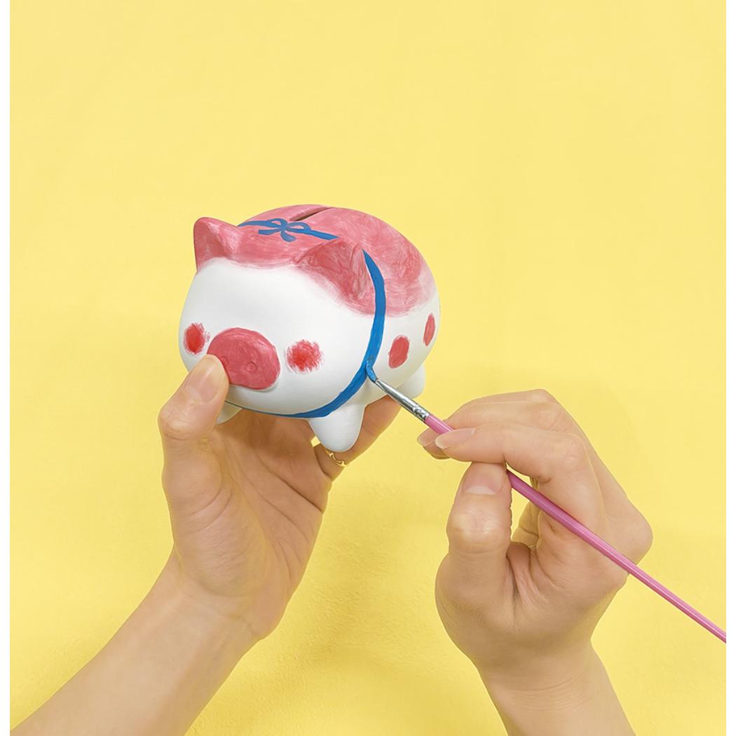 マスコット 素焼き塗り絵マスコット 貯金箱 ぶた デコレ