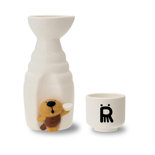 HIGE RACCO ヒゲラッコ 酒器 乾杯徳利＆お猪口セット デコレ