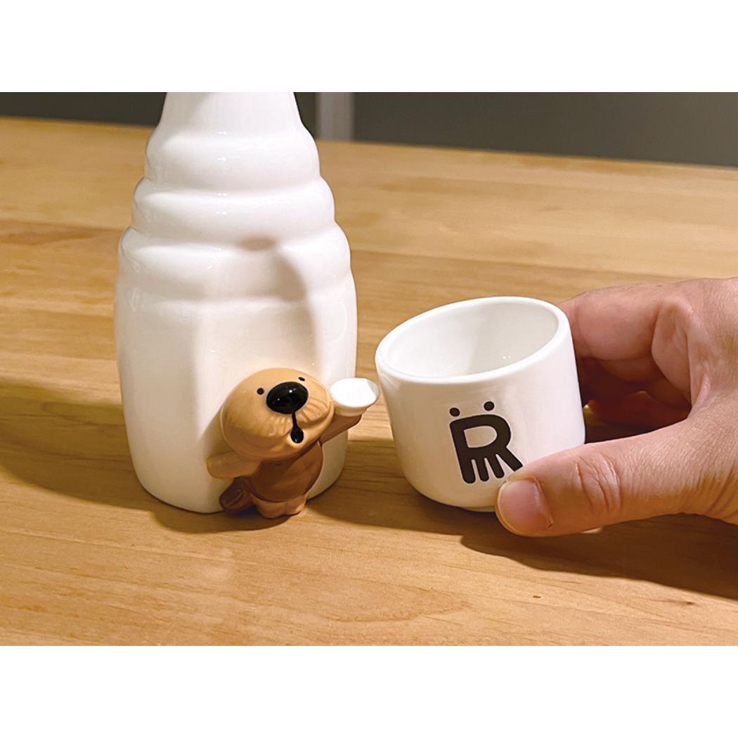HIGE RACCO ヒゲラッコ 酒器 乾杯徳利＆お猪口セット デコレ