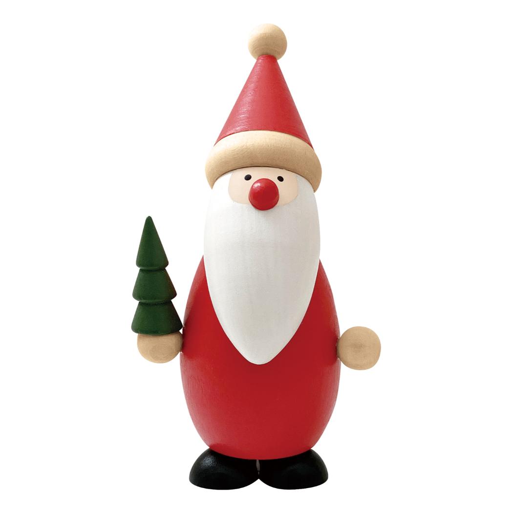 クリスマスウッドマスコット マスコット サンタ デコレ インテリア かわいい