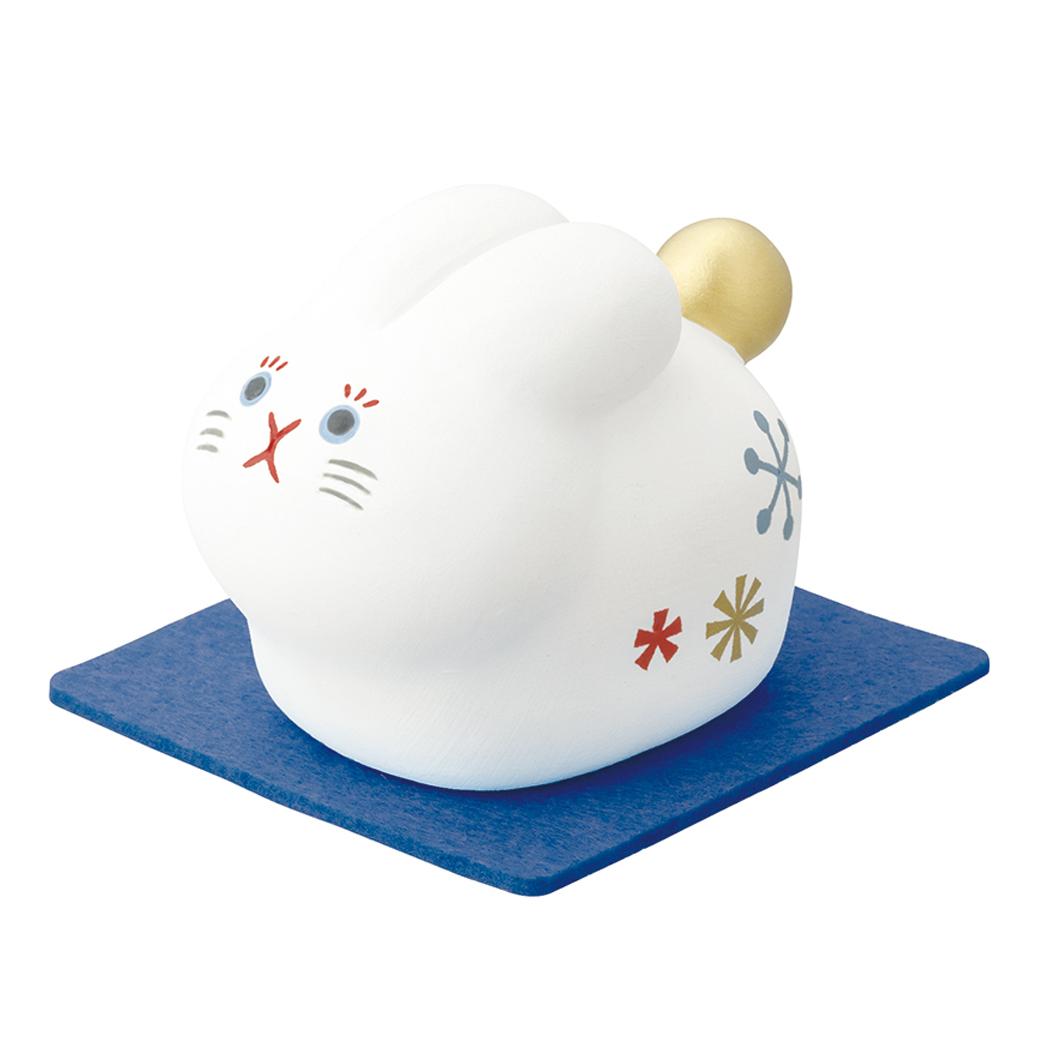 うさぎ素焼き飾り マスコット 月しっぽうさぎ デコレ インテリア かわいい プレゼント