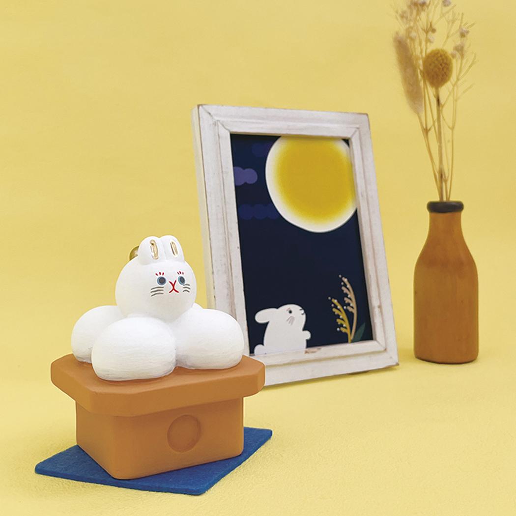 月しっぽうさ団子 マスコット 月しっぽうさぎ デコレ インテリア かわいい プレゼント