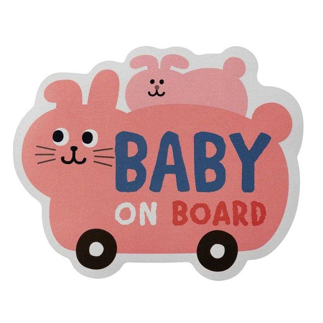 リフレクターCARマグネット カーステッカー うさぎ デコレ 専用ステッカー セーフティサイン プレゼント かわいい メール便可