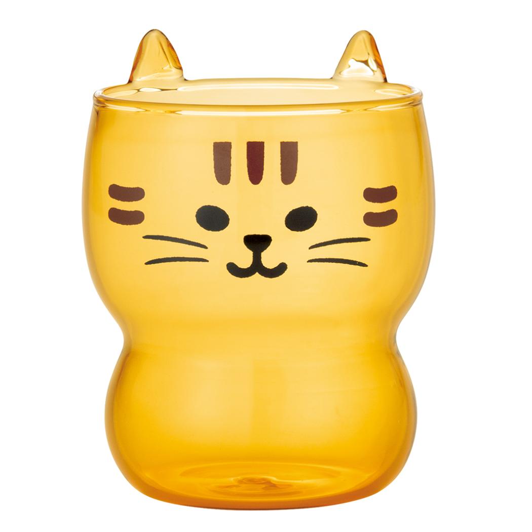 猫耳グラス ガラスコップ トラ ねこ デコレ ギフト かわいい