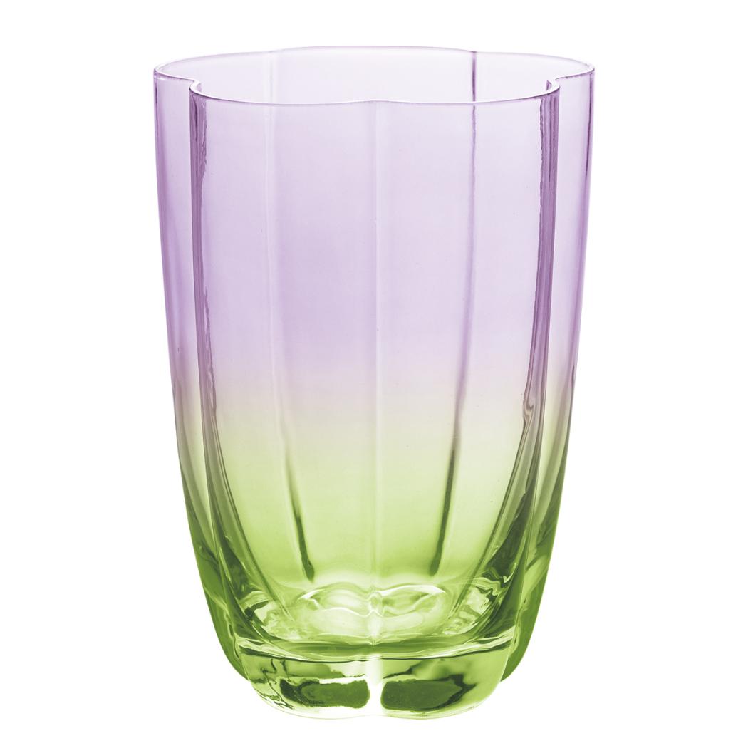 フラワーグラスM ガラスコップ Flower Glass PU デコレ プレゼント ギフト かわいい おしゃれ