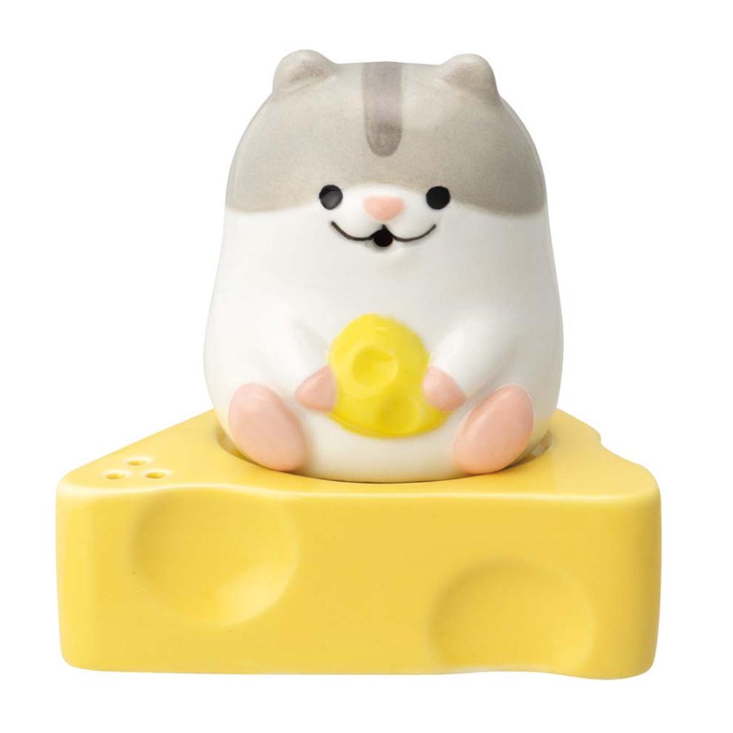 ソルト＆ペッパー 調味料入れ はむころん GY アニマル デコレ 調理小物 スパイスポット かわいい