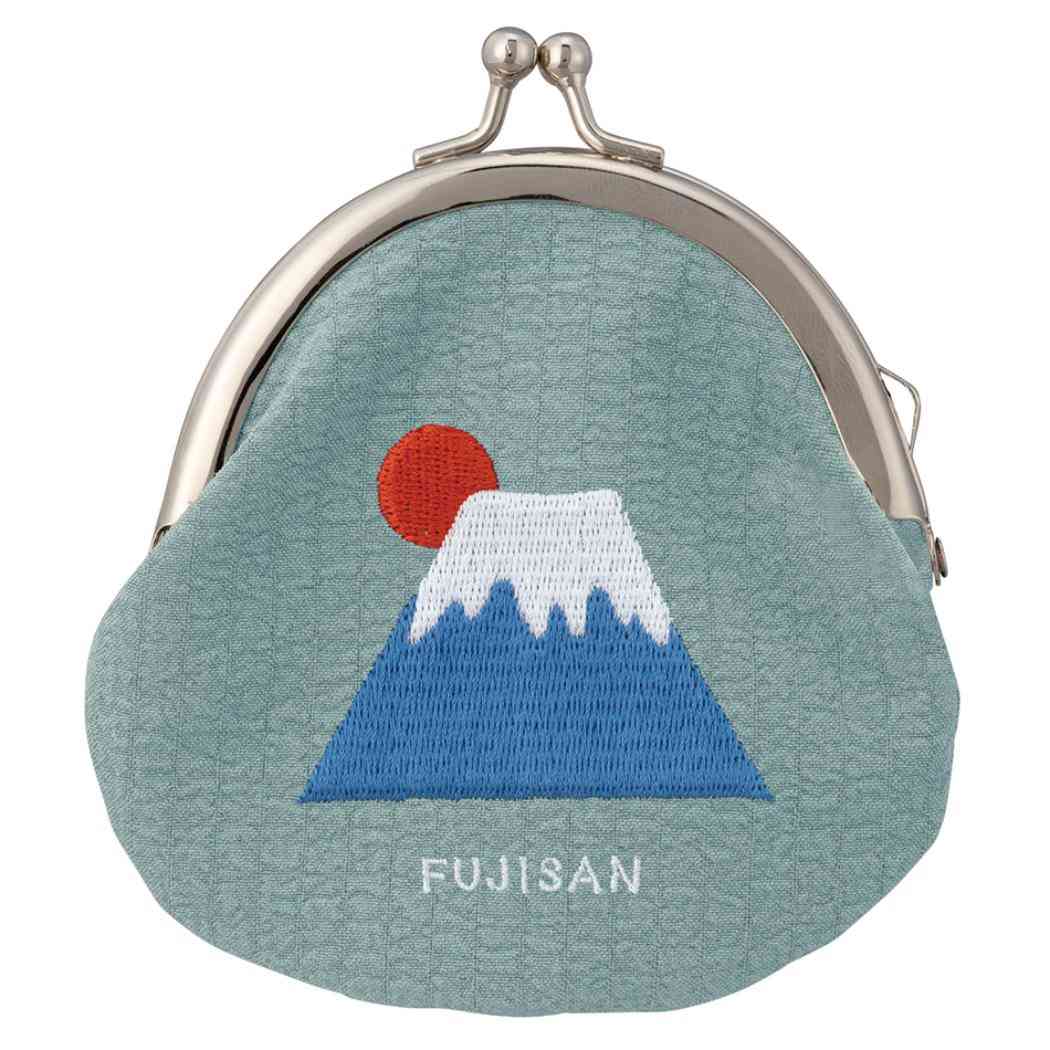 刺繍ガマグチ がま口 おみやげニッポン 富士山 デコレ 小銭入れ コインケース かわいい メール便可