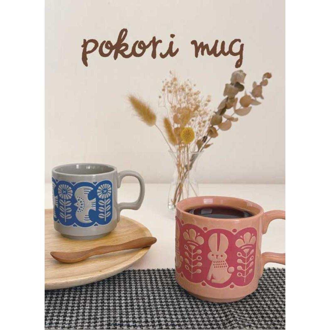 マグカップ pokori mug BIRD デコレ
