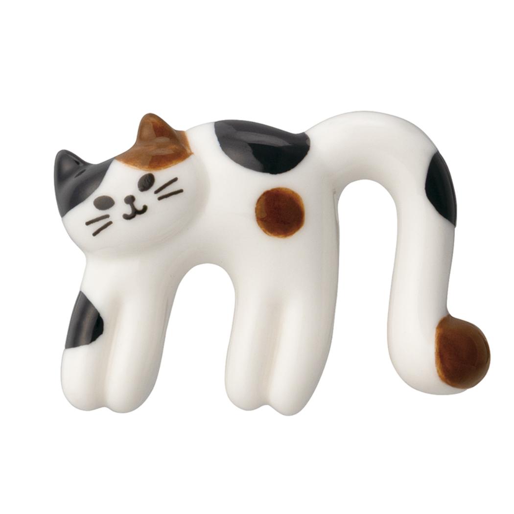 猫のイニシャル箸置き はし置き Cat's initial ネコのイニシャルシリーズ M ねこ デコレ カトラリーレスト かわいい メール便可