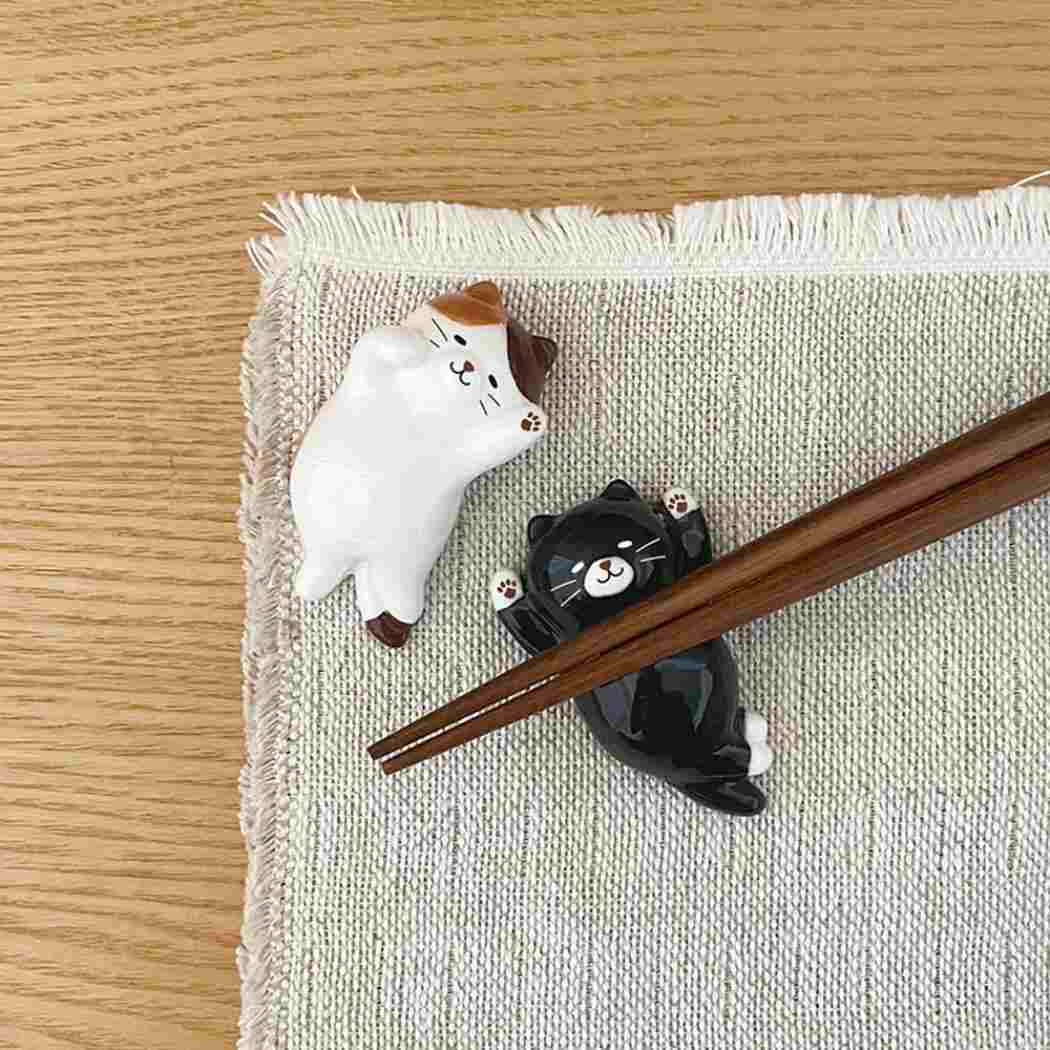 のんびりねこ箸置き 箸置き ねこちるNekochill くろ デコレ プレゼント インテリア かわいい