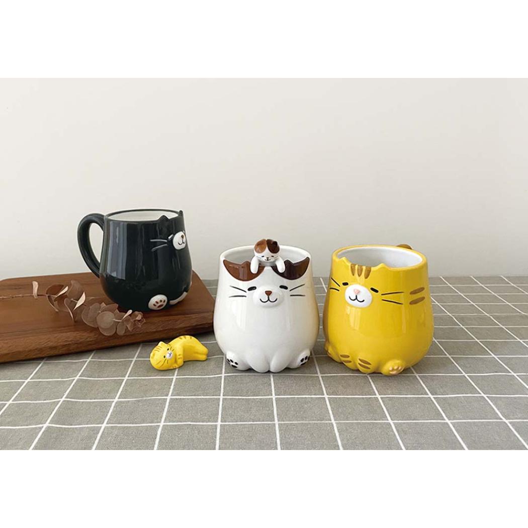 おすわりねこマグ マグカップ ねこちるNekochill みけ デコレ プレゼント インテリア かわいい