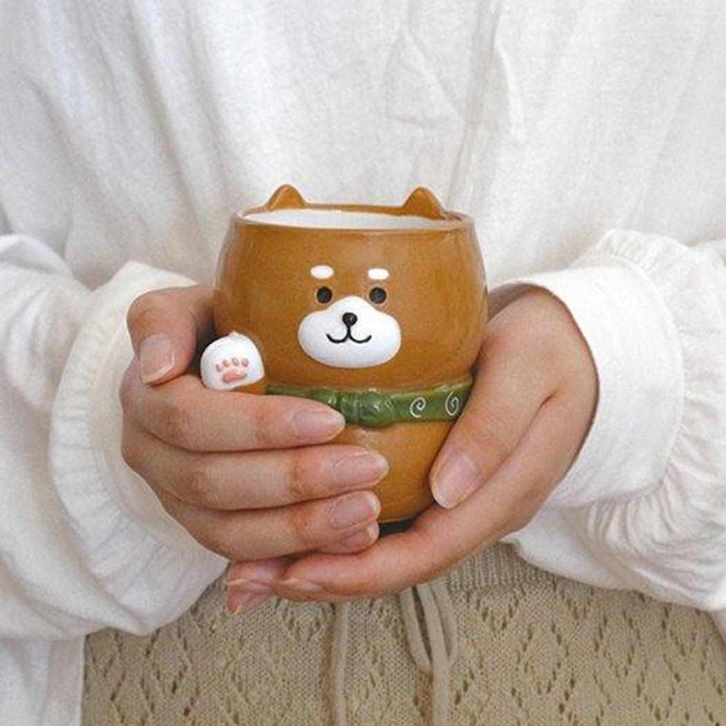 招き湯呑み 湯呑 柴犬 デコレ お土産 ギフト おもしろ雑貨