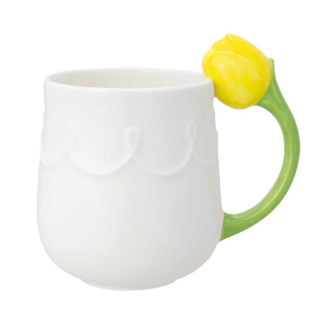 風にそよぐチューリップマグ マグカップ チューリップガーデン デコレ ギフト かわいい 食器 コーヒーカップ